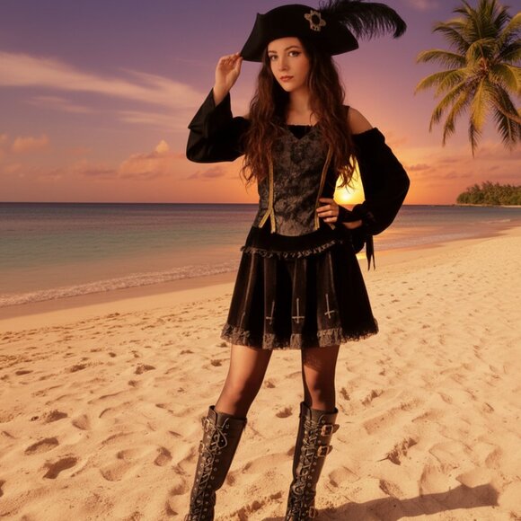 Brazen Buccaneer Blouse (M) - Picture 1 of 7